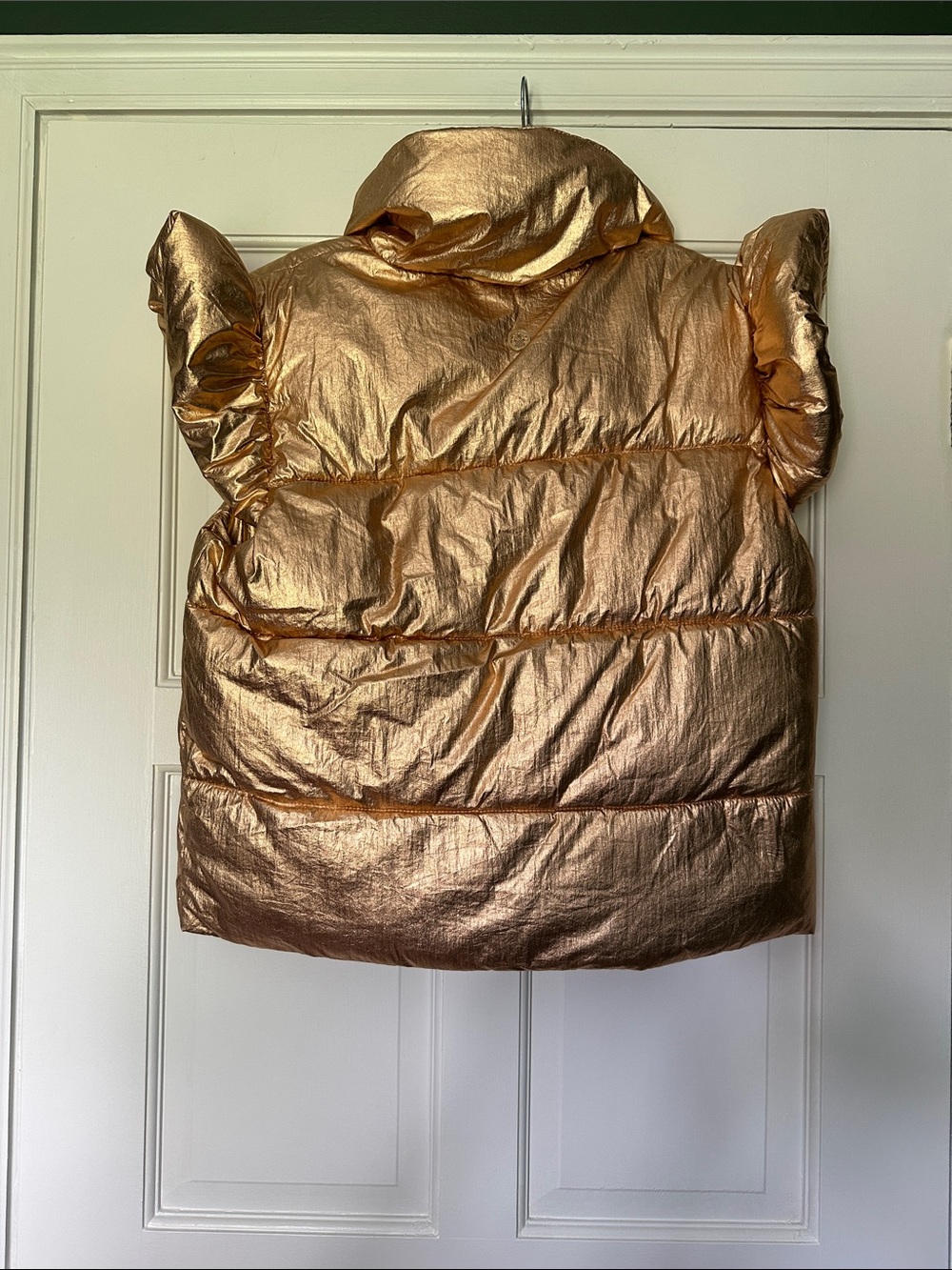 Simply Southern Metallic Rose Gold Puffer Vest Size XS - Picture 4 of 10